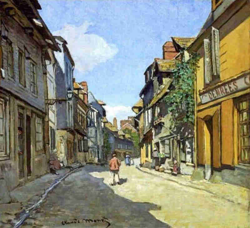 Rue de la Bavolle &agrave; Honfleur  par Claude Monet 