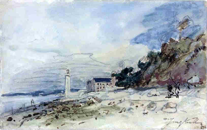 Le phare de Honfleur par Jongkind