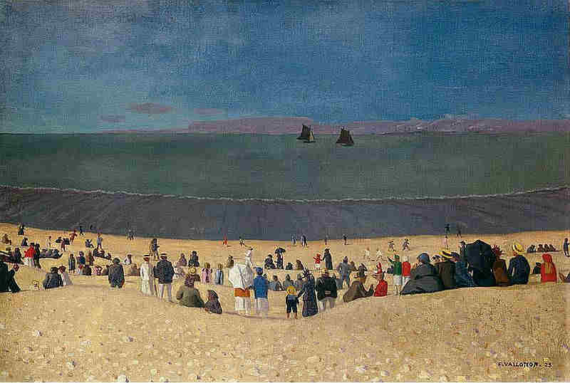 La plage &agrave; Honfleur  par F&eacute;lix Vallotton
