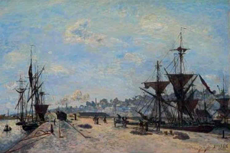 Le port au chemin de fer par Jongkind