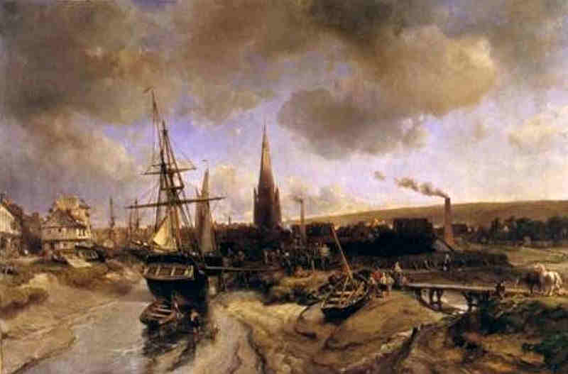 Vue du port de Honfleur  par Jongkind