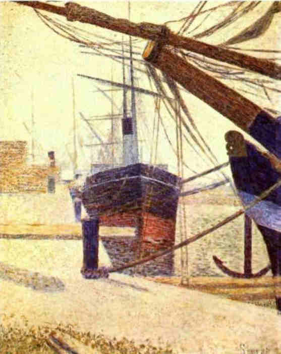 Le port de Honfleur  par Gerges Seurat 1886