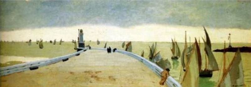 La jet&eacute;e &agrave; Honfleur par F&eacute;lix Vallotton