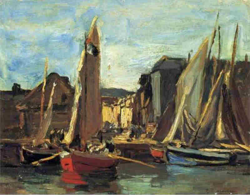 L'entr&eacute;e du port de Honfleur  par Eug&egrave;ne Boudin