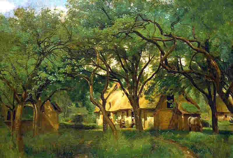 La ferme Toutain  &agrave; Honfleur  par Camille Corot
