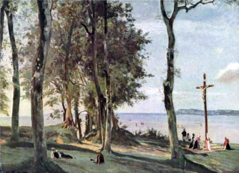 La c&ocirc;te de Gr&acirc;ce pr&egrave;s de Honfleur par Camille Corot