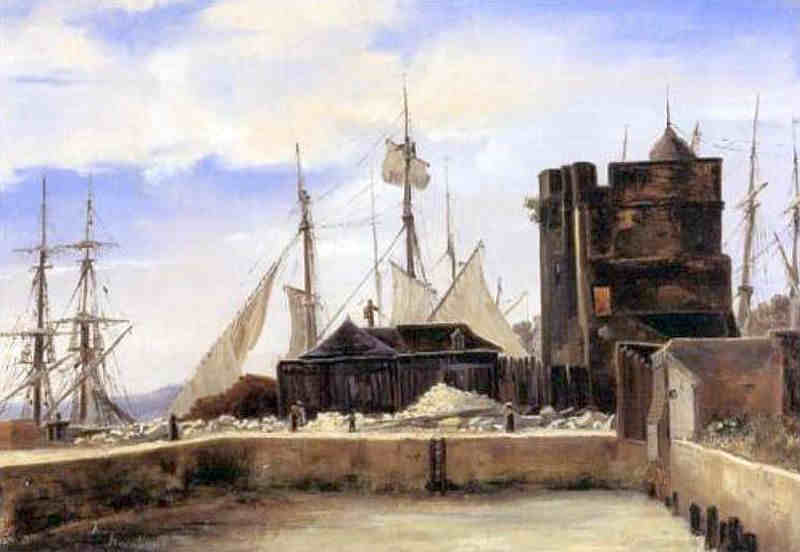 Vieux quai de Honfleur  par Camille Corot