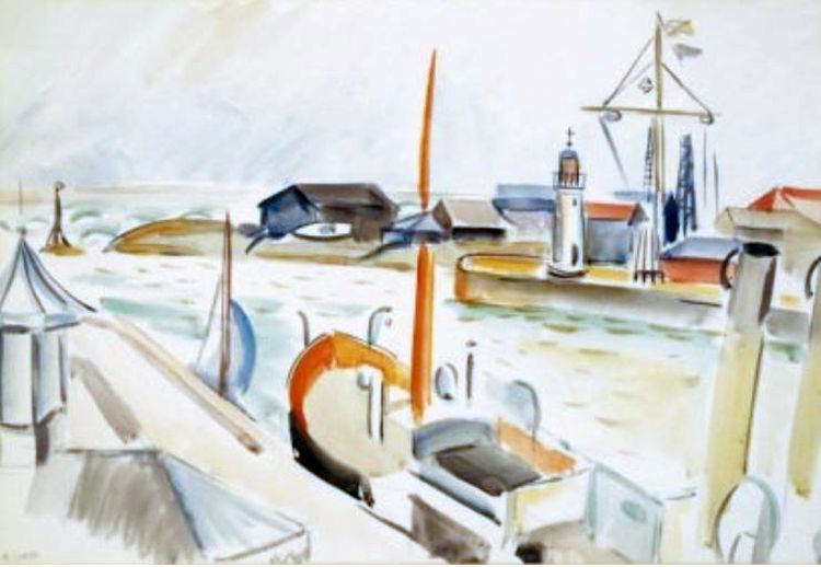 L'avant port de Honfleur par Andr&eacute; Lhote