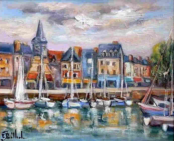 Dans le port de Honfleur par Etienne Bailleul