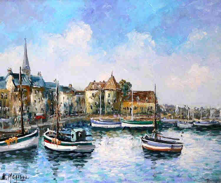 Le port de Honfleur et la Lieutenance par Robert Mogisse