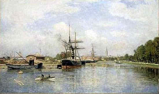 Chantier naval &agrave; Caen par Stanislas l&eacute;pine