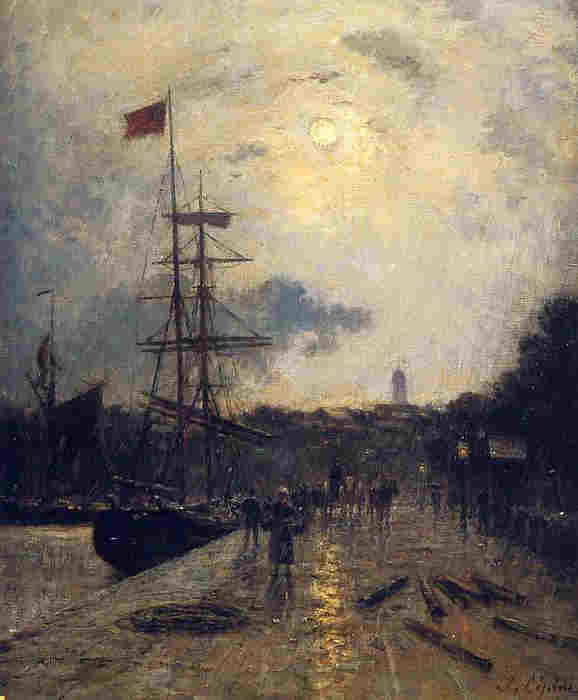 Quai &agrave; Caen par Stanislas L&eacute;pine