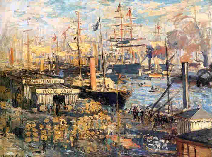 Le Grand quai Le Havre par Claude Monet