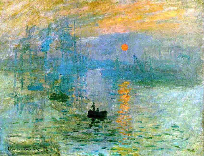 Le Havre soleil levant  par Claude Monet