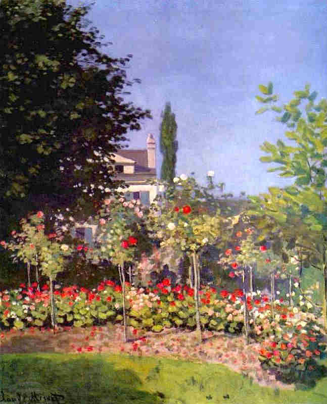 Le jardin &agrave; Sainte Adresse par Claude Monet