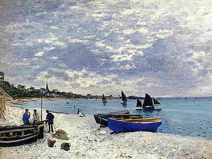 Plage &agrave; Sainte Adresse par Claude Monet