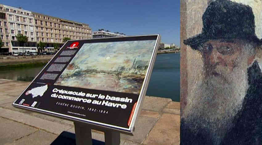Reproduction d'Eug&egrave;ne Boudin, sur le port du Havre