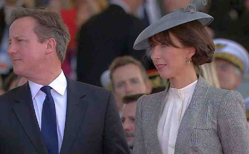 David  Cameron et Samantha 70 ans d-day