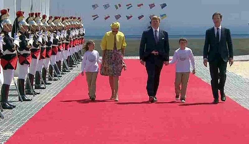 Willem Alexander, koning van Nederland en Maxima 70 jaar dag in Normandi&euml;