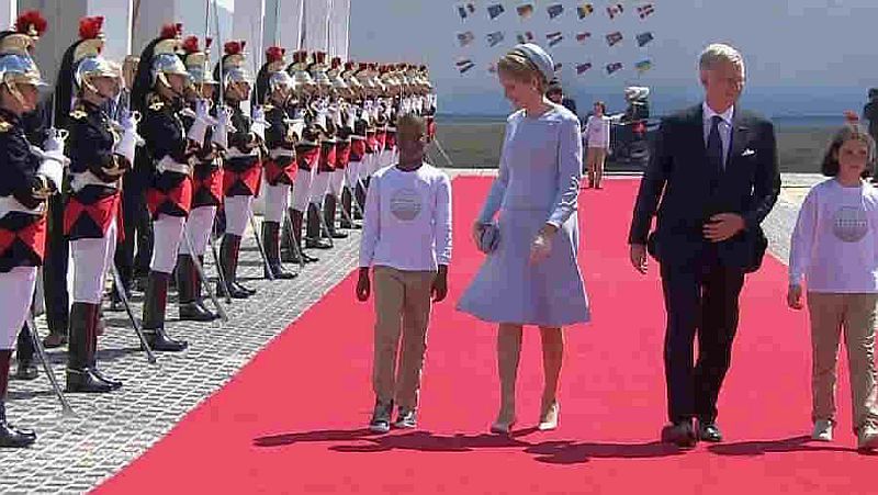 roi Philippe de Belgique et reine Mathilde au 70e anniversaire du d-day