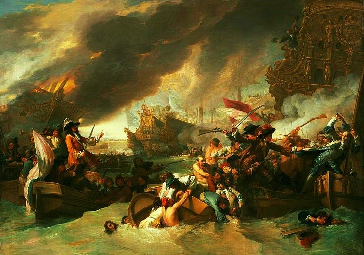 Bataille Hogue-Barfleur par Benjamen West barfleur par Frank Myers Boggs