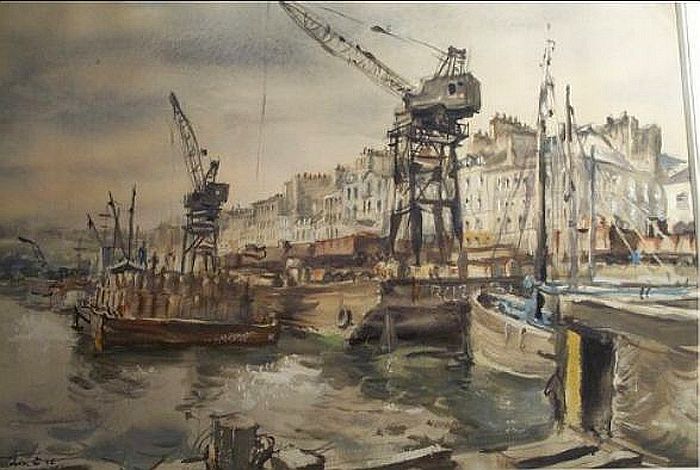 Quais &agrave; Cherbourg par Paul Perraudin