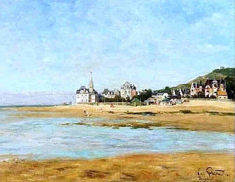 Plage pr&egrave;s de  Beuzeville par Lucien Quintard