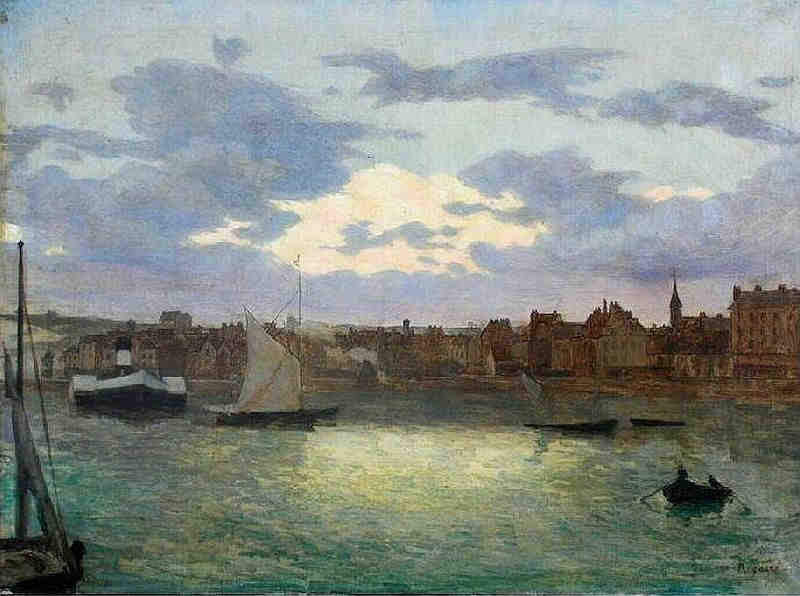Avant-port de Dieppe, sur le Pollet par Gustave Reynier
