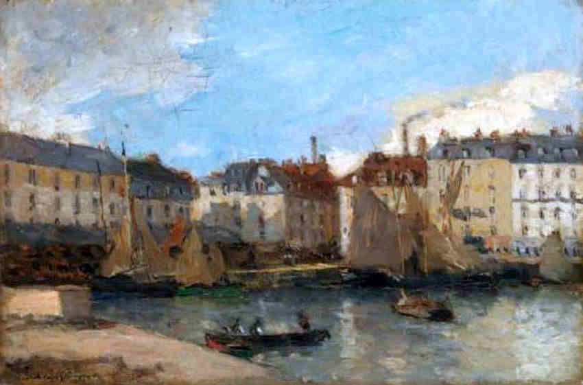 Dieppe  le petit port par Albert Lebourg