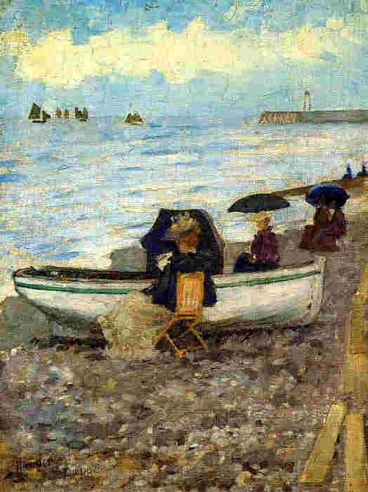 Sur la plage de Dieppe par Maurice Prendergast