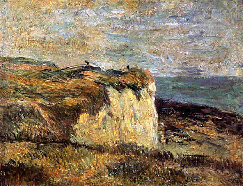Falaise pr&egrave;s de Dieppe par Paul Gauguin