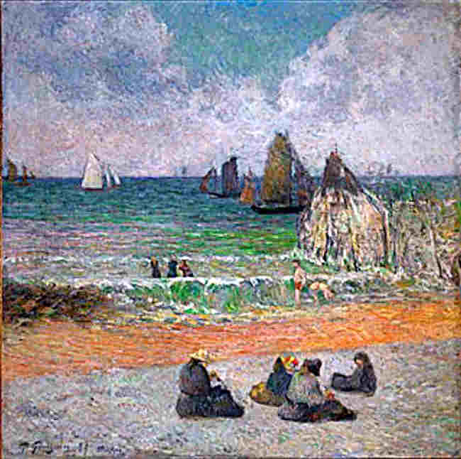 La plage &agrave; Dieppe par Paul Gauguin