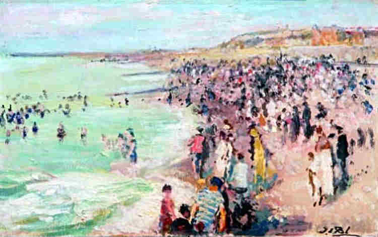 La plage de Dieppe par Jacques Emile Blanche