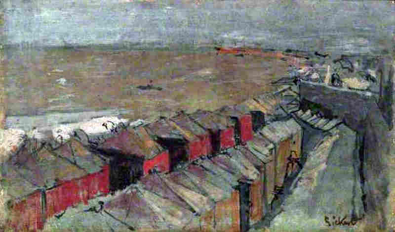 Les cabines de bain, Dieppe par Walter Sickert