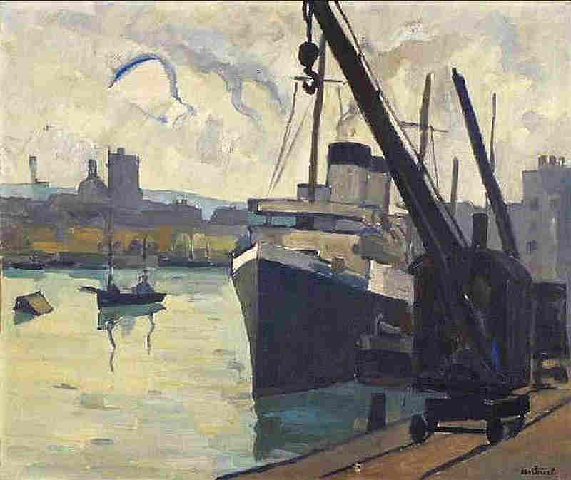 Le port de Dieppe par Robert Louis Antral