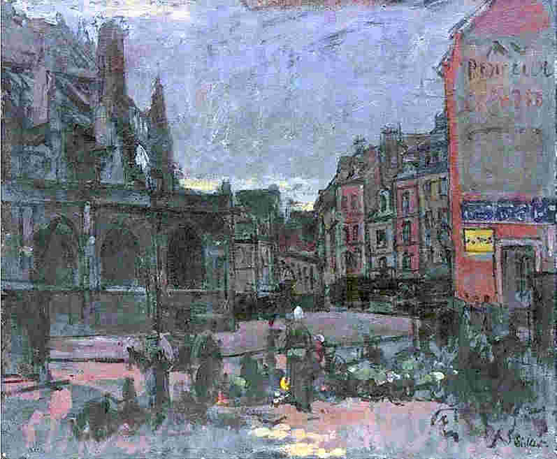 Le march&eacute; aux fleurs &agrave; Dieppe par Walter Sickert