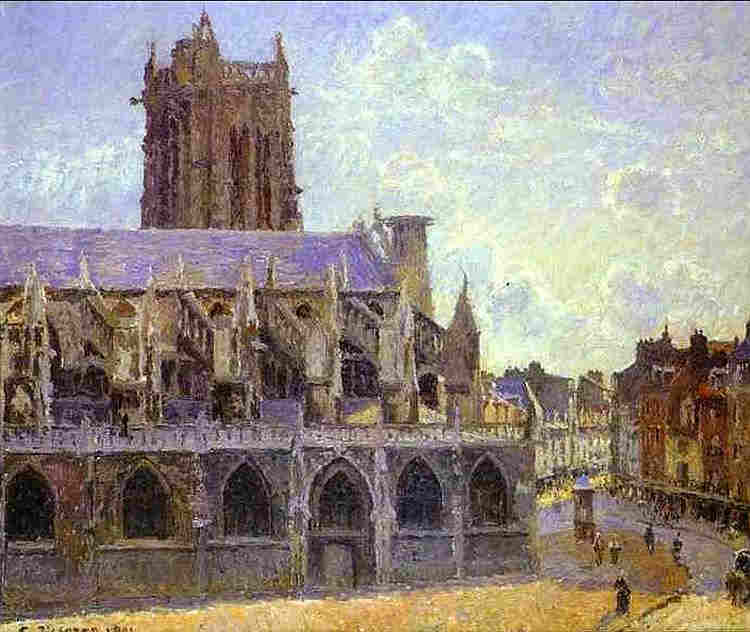 Dieppe, l'&eacute;glise St-Jacques par Camille Pissaro