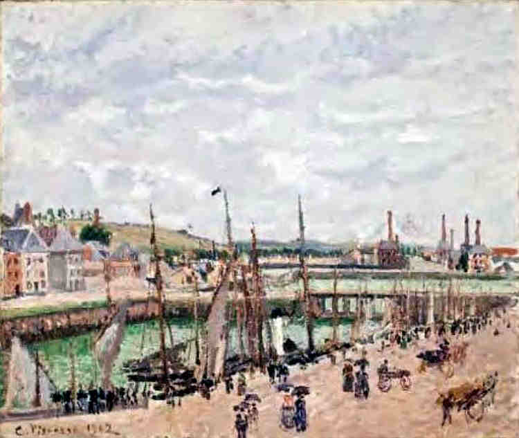 La darse de Dieppe par Camille Pissaro