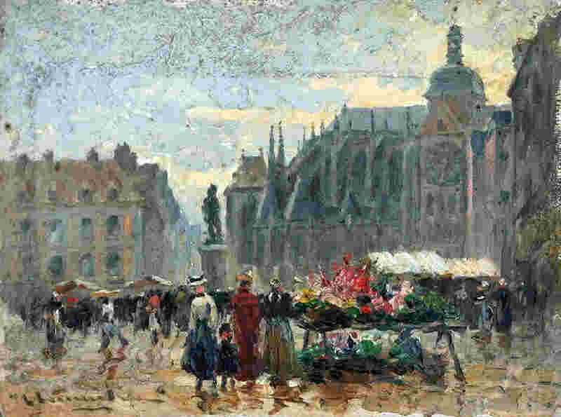 La place Nationale &agrave; Dieppe par L&eacute;on Jules Lemaitre