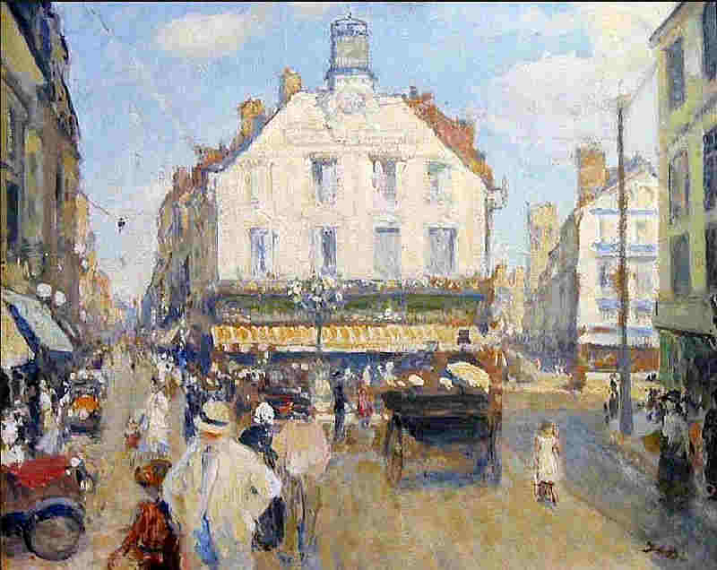 La place du Puits Sal&eacute; &agrave; Dieppe  par Jacques Emile Blanche