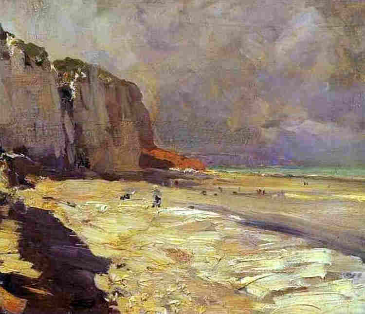 La plage &agrave; Dieppe par Constantin Korovine