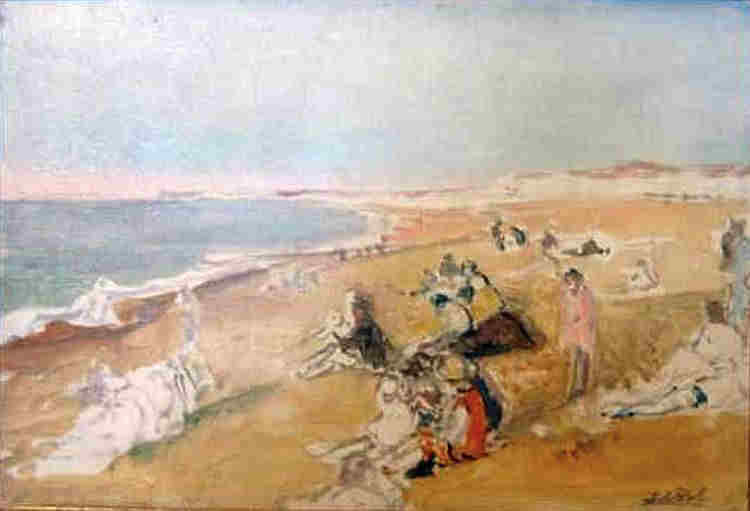 La plage de Dieppe  par Jacques Emile Blanche