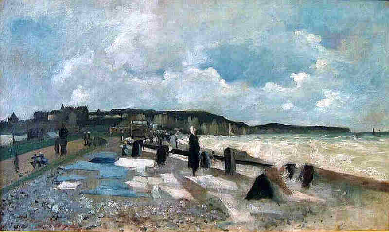 La plage &agrave; Dieppe par Pierre Isidore Bureau