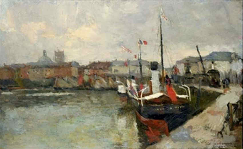 Le port de Dieppe  par Albert Lebourg
