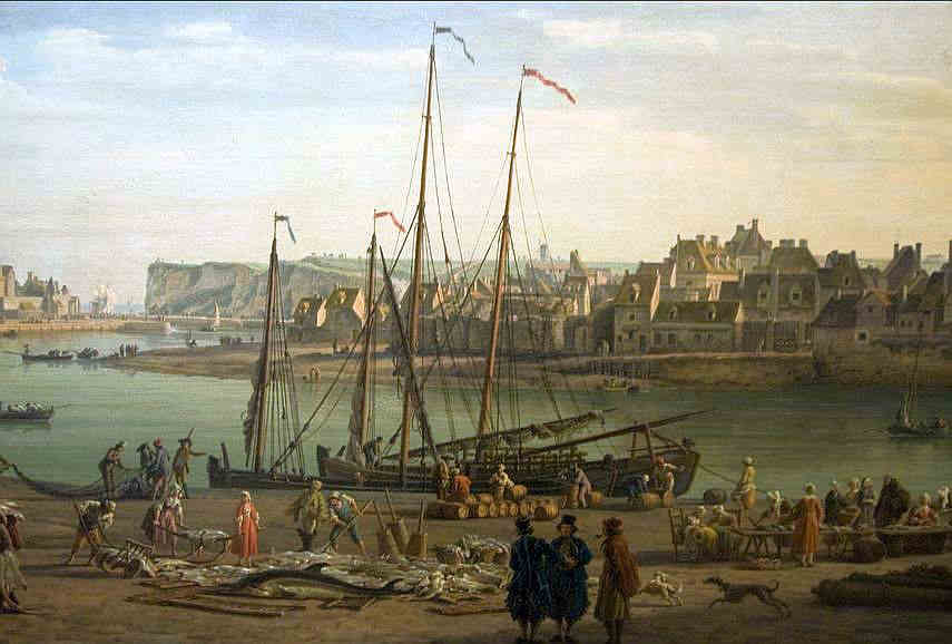 Vue du port de Dieppe par Horace Vernet