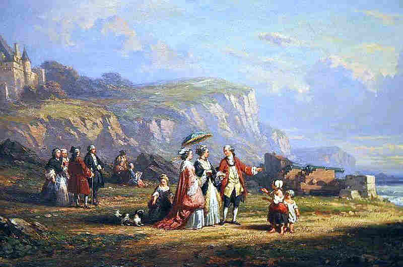 Promenade sur la plage  par Eug&egrave;ne Delacroix