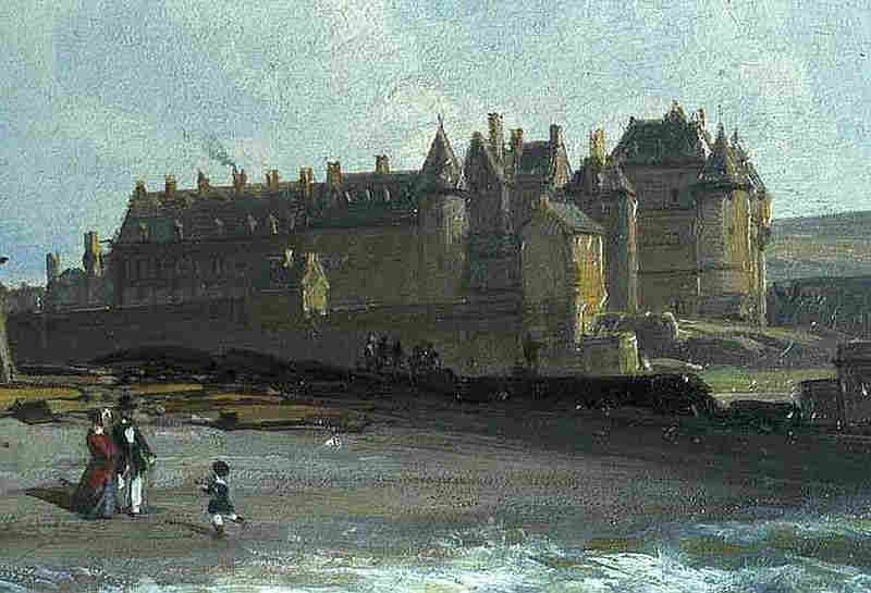 Promeneurs sur la plage de Dieppe par Charles Mozin
