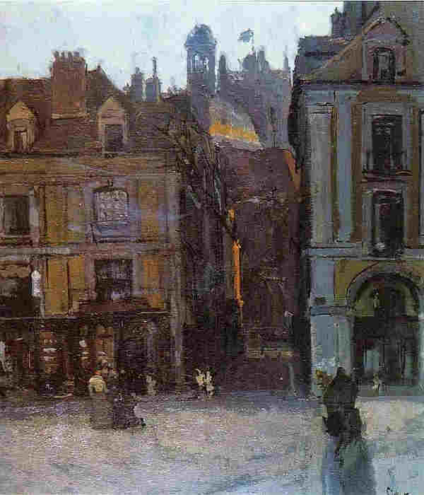 Le quai Duquesne et la  rue  Notre-Dame &agrave; Dieppe  par Walter Sickert