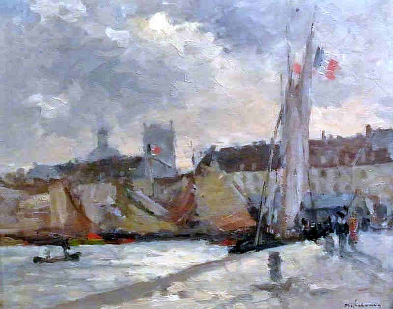 Le vieux  port de Dieppe  par Albert Lebourg