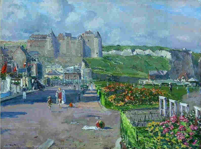 Vue du ch&acirc;teau de Dieppe par jacques Mathey